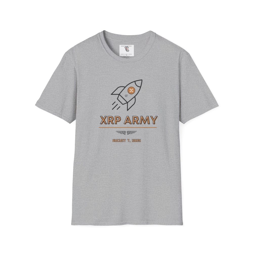 XRP Army Rocket Tee – Limited Edition August 7, 2025 | Crypto Merch for Investors & Traders