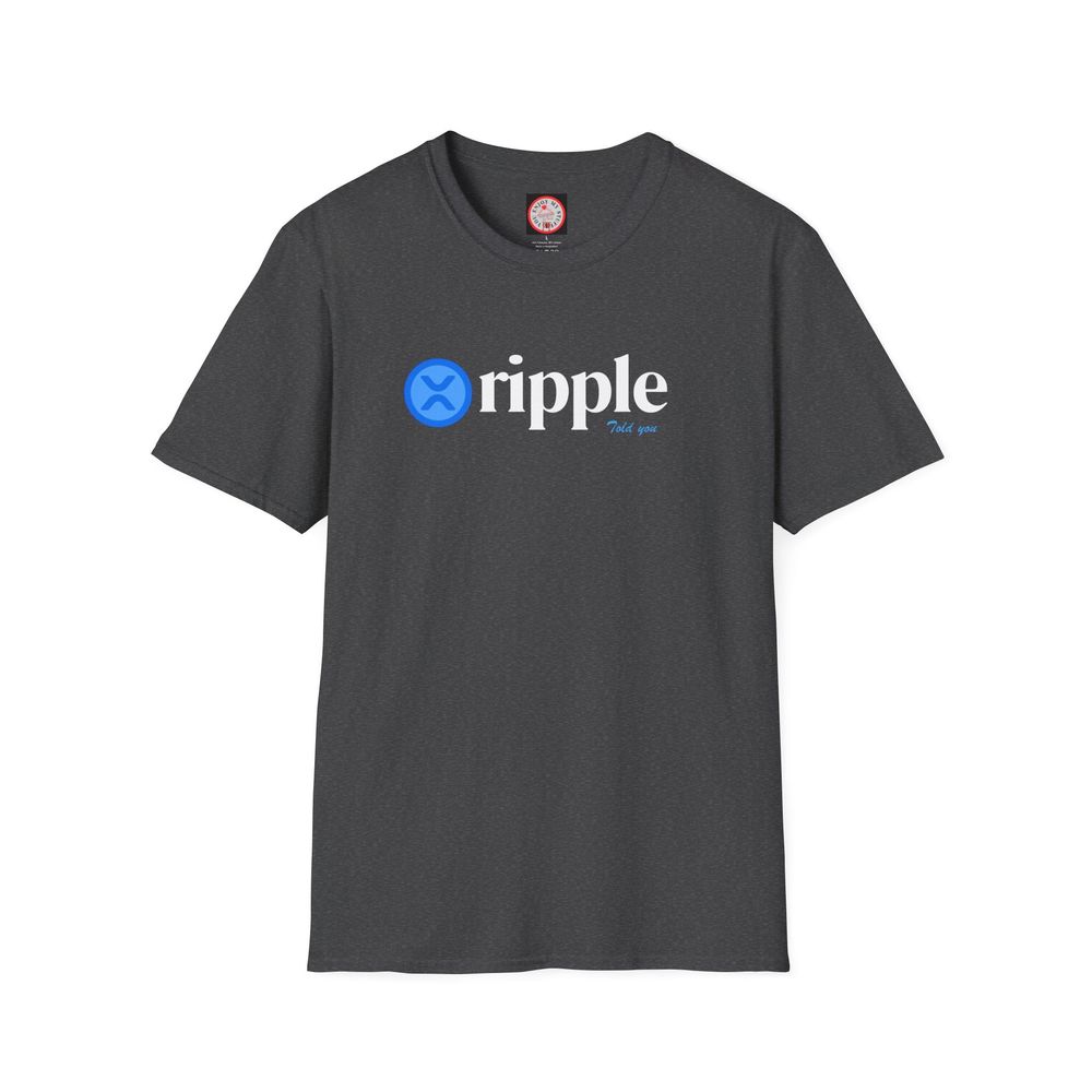 Ripple XRP T-Shirt - Cryptocurrency Logo Tee - Crypto Investor Shirt - Blockchain Gift for Traders - Unisex Tech Style Shirt