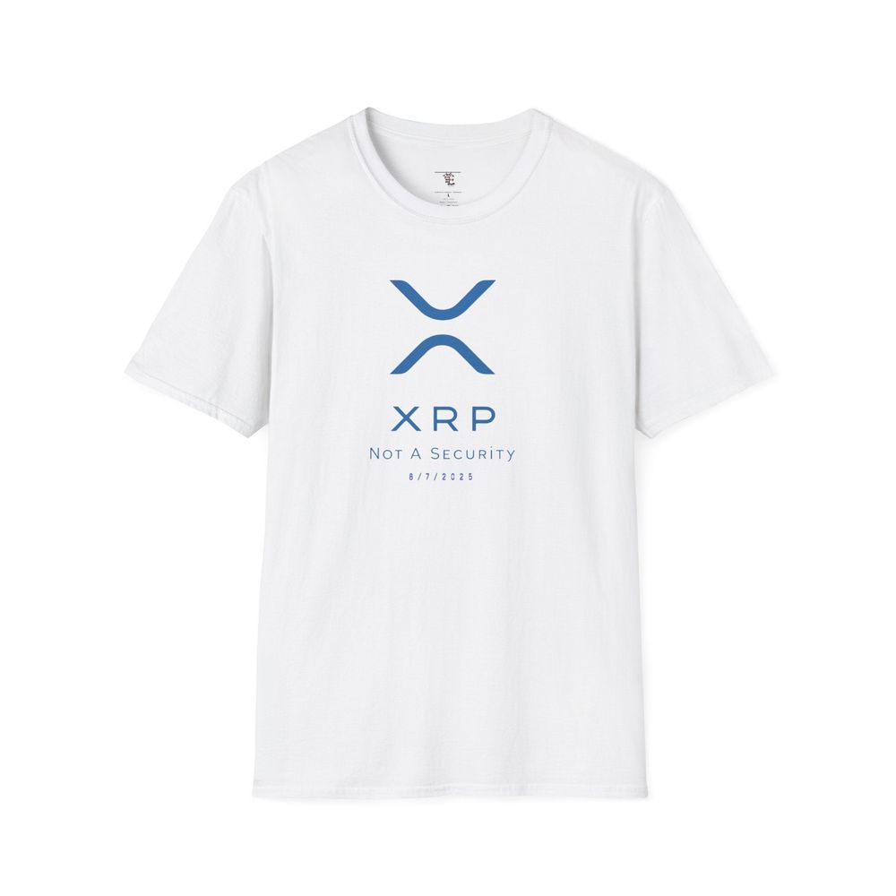 XRP “Not a Security” Victory Tee – Limited Edition 8/7/2025 | Unisex Crypto T-Shirt for Investors & Traders
